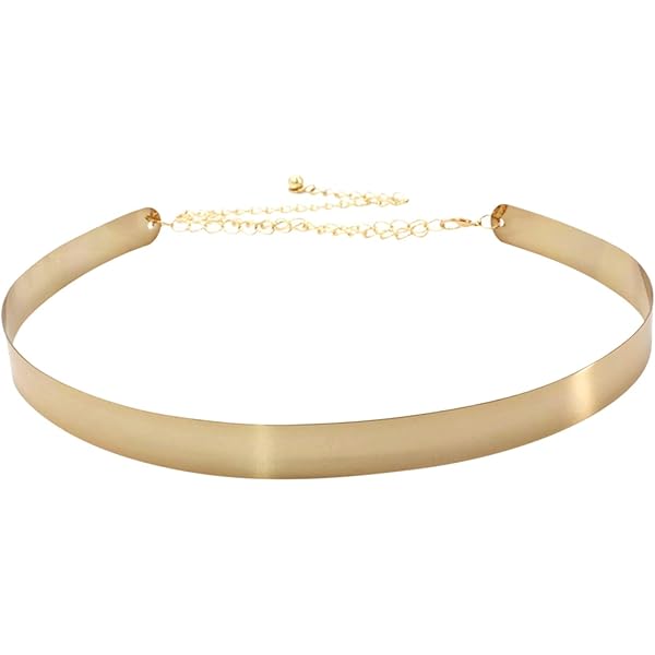 Cinturón De Cadena Metálica Dorado Para Mujer – Ajustable, Diseño Placa De Hierro, Accesorio Elegante Para Vestidos