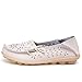 Lucksender Womens Hollow Out Carving Casual Leather Driving Flat Loafers Shoes