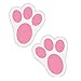 White and Pink Vinyl Easter Bunny Print Floor Clings - (7