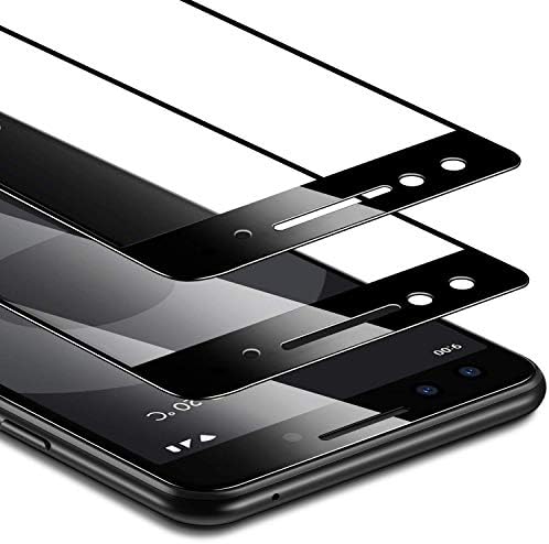 [2 Pack] Compatible Google Pixel 3 Screen Protector Tempered Glass Full Coverage Non Glare，[Case Friendly] [HD][Anti-Fingerprint][Anti-Bubble][9H Hardness] Glass Screen Protector for Pixel 3 (Black)