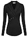 Ninedaily Blouse for Women, Flare Ruffled Hem 2 in 1 Clothing Set Ladies Tops Prime Pactchwork Color Block Button up Peasant Long Sleeve Tunic Tops Fashion Stylish Winter Wear Mom Basic Black XL