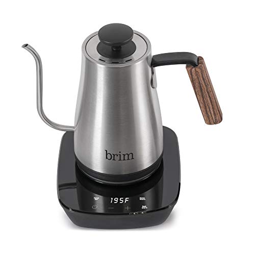 brim Precision Temperature Gooseneck Kettle, Stainless Steel brim Precision Temperature Gooseneck Kettle, Stainless Steel