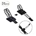 AGPTEK 50 Pieces Self Adhesive Cable Organizers, 25PCS Adjustable Multipurpose Cable Ties and 25PCS Cable Clips for Cord Management, Black