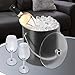 OGGI Vinyl Ice Bucket- Black Vinyl Ice Bucket with Lid and Handle, Ideal Wine Chiller Bucket or Ice Bucket for Cocktail Bar, Great Addition to Bar Cart and Home Bar Accessories, 3-quart (2.8-liter)