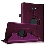 Fintie Samsung Galaxy Tab A 10.1 Case - Premium PU Leather 360 Degree Swivel Stand Cover with Auto Sleep/Wake for Samsung Galaxy Tab A 10.1 Inch (NO S Pen Version SM-T580/T585/T587) Tablet, Purple