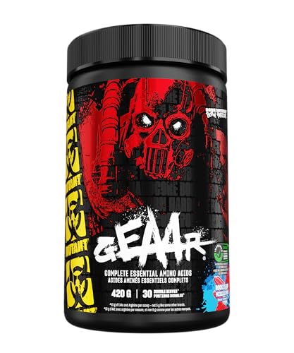 MUTANT GEAAR - Complete Essential Amino Acids | 10g EAAs + Arginine | Vegan | Electrolytes | No Synthetic Colors or Flavours | Muscle Recovery & Hydration | 420g | 30 Serves | Rocket Pop