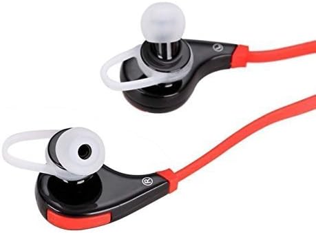 Bluetooth Wireless Headphones - Sweat Proof Earbuds Bluetooth 4.1 Headset With Built-in Microphone, Crystal Clear Sound &amp; Noise Cancellation -Red- By Arche Tech