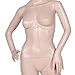 Giantex Plastic Female Mannequin Realistic Head Turns Dress Form Display Full w/ Base (Natural Style 6)