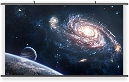 POSTUP Galaxy Outter Space Universe Hanging Wall Scoll Fabric Decorative Horizontal Poster (21.6" x 13.8") - PUGALAXY15