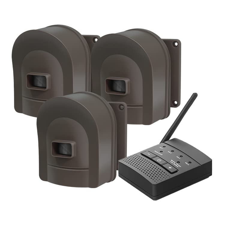 Photo 1 of 1/2 Mile Hosmart Driveway Alarm Wireless Sensor System & Driveway Sensor Alert System Weatherproof Security Outdoor Motion Sensor & Detector(1 Receiver & 3 Sensors)