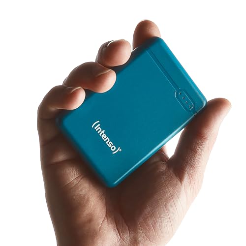 Intenso Power Bank XS 5000, Portable Charger (5000mAh, Compatible with Smart Phone/Tablet PC and More) Petrol