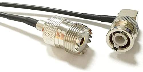 Eonvic BNC to UHF Female SO239 Jumper Pigtail Cable RG58 Adapter Antenna Patch Cord for Scanner, Ham Radio, Handheld CB Radio, Amateur Radio (3M)