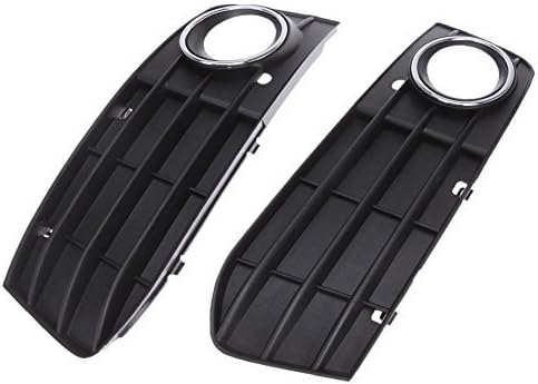 inaoxia A4L Grille Grill Fog Lights Bumper Non-sline for Audi A4 2009-2011 Left and Right (Black)