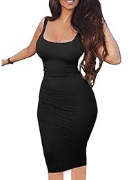 GOBLES Vestido corto para mujer, estilo casual, corte bajo, elegante