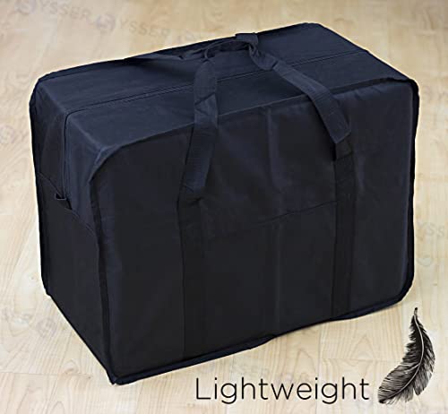 Extra Large Foldable Duffel Bag for Travel – Heavy-Duty Cargo Bag with Zippers & Reinforced Handles, TSA Approved, Water-Resistant size 29 x 24 x 15.5 inch (black, 70lb)