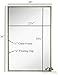Hamilton Hills 24x36 inch Silver Framed Mirror | Large Rectangular Bathroom Mirrors for Wall | Floating Glass Panel Vanity with Border | Wall-Mounted Mirror for Decor | Hangs Horizontal or Vertical