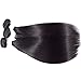 Peiyulex Brazilian Virgin Human Hair Weave Brazilian Straight Hair 3pcs 100% Unprocessed Hair Weft Extensions Natural Black Color 10inch