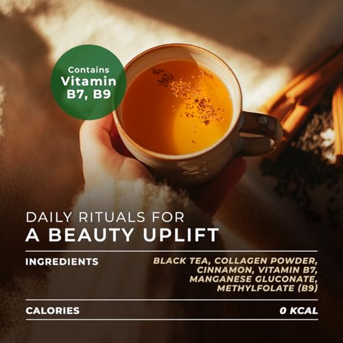 GYA TEA CO COLLAGEN GLOW BLACK TEA POD (16 CT) – HIGH CAFFEINE TEA RICH IN CINNAMON & VITAMINS FOR REFRESH & ENERGY