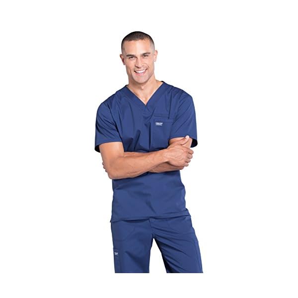 Workwear Professionals Men Scrubs Top Tuckable V-Neck WW675