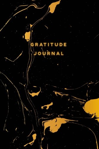 R.e.a.d Gratitude Journal: Black Gold Marble Gratitude Journal with Prompt Blank Lined (6 x 9) Small Composi WORD