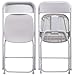 Sandinrayli 20 PCs White Plastic Folding Chairs Commercial Quality Stackable Outdoor Event Wedding Party Chairs (White)