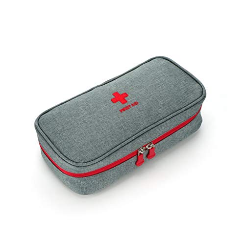 NYDZDM Pocket First Aid Kit, Small Compact First Aid Kit Bag - Perfect for Home, Hiking, Car, Camping (Color : Gray)