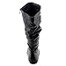 FOREVER GD90 Women's Mid-Calf Solid Color Slouch Flat Heel Boots