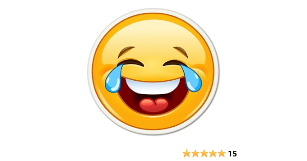 Amazon.com: AK Wall Art Laughing Emoji Vinyl Sticker - Car Window Bumper  Laptop - Select Size : Automotive