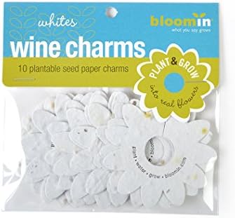 Bloomin Seed Paper Wineflower Charms - Whites (1 Pack - 10 Seed Paper Charms)