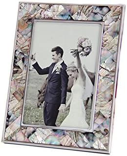 Abalone Shell Picture Frame 4x6 Inch Unique Gift Photo Frames for Tabletop Display and Wall Decor(Multi-colors,4x6)