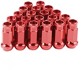 CPR Open Ended 17Hex Steel Wheel Lug Nuts 20Pcs M12X1.5 Red