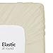 Cotton Twin Fitted-Sheet Beige - Premium Quality Combed Cotton Long Staple Fiber – Breathable, Durable & Comfortable - Deep Pocket, Hotel Quality By Utopia Bedding (Twin, Beige)