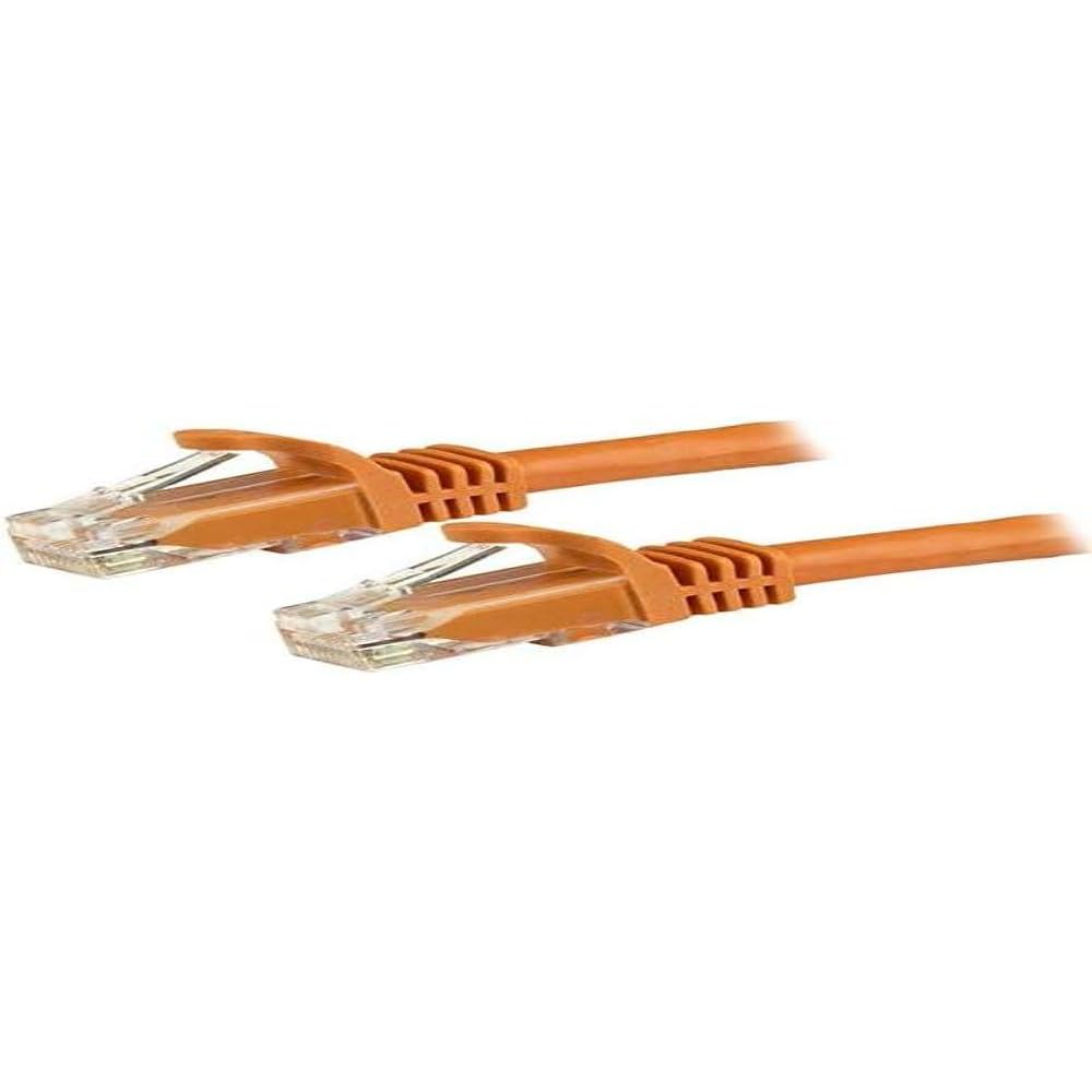StarTech.com 15m CAT6 Ethernet Cable - Orange CAT 6 Gigabit Ethernet Wire -650MHz 100W PoE++ RJ45 UTP Category 6 Network/Patch Cord Snagless w/Strain Relief Fluke Tested UL/TIA Certified (N6PATC15MOR)
