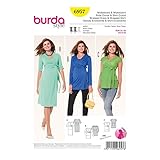Burda Sewing Pattern 6957 Maternity Misses Size 8-20 Knit Front Wrap Dress Top Sleeve Options