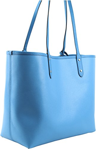 coach reversible tote blue