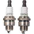 2PK TORCH L8RTC Spark Plug Replace for NGK BPMR8Y BPM8Y Spark Plug, for Champion RCJ6Y Spark Plug, for Kawasaki 920702115 Spark Plug, OEM