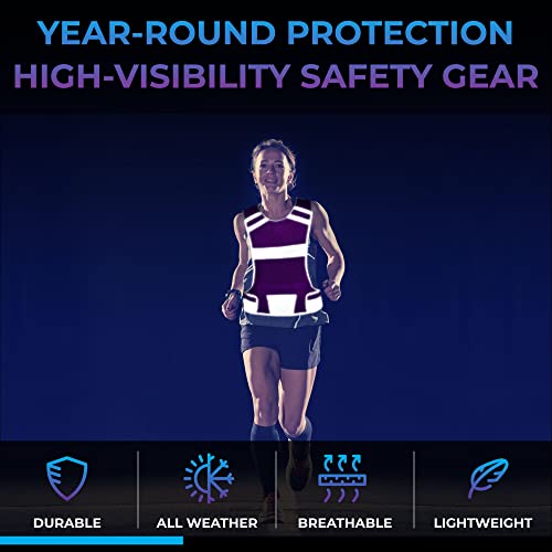 247 Viz Reflective Running Vest for Women & Men, High Visibility