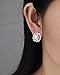 Yoursfs Pearl Earrings,Flower Cocktail Wedding Clip On Earrings,Women 18k White GP Fashion Jewelry,CZ Dainty Earrings Gift