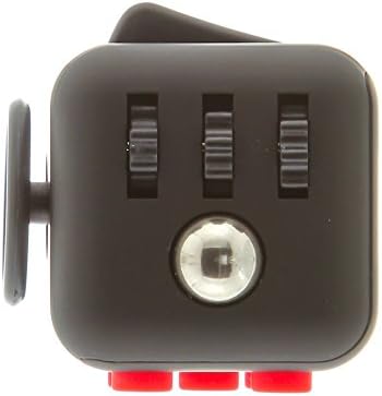 Official Stress Cube (5 COLORS) by TheStressCube.com - A Fidget Cube For Adults And Children With Anxiety, Stress, ADD &amp; ADHD (Black Widow (Black/Red))