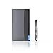 Power Bank Portable Charger Vomach 8000mAh External Battery Two Outputs Fast Charging Carbon Fiber Pattern Wallet Style Black