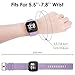 EZCO Compatible Fitbit Versa Bands, Woven Fabric Breathable Watch Strap Quick Release Replacement Wristband Accessories Compatible Fitbit Versa Smart Watch Women Man (Purple)