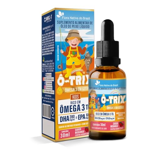 Ô-trix (ômega 3 infantil) 30ml - Flora Nativa do Brasil - Sabor morango | ômega 3 TG Criança