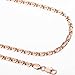 Trendsmax 4.5mm Womens Ladies Chain Snail Link Rose Gold Plated Necklace 18-36inch
