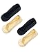 Dahlia Women's No Show Non Slip Liner Dress Socks - (4 Pack)