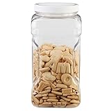 Rubbermaid FG7K2300WHT Square Food Storage Jars, 1-Gallon, White