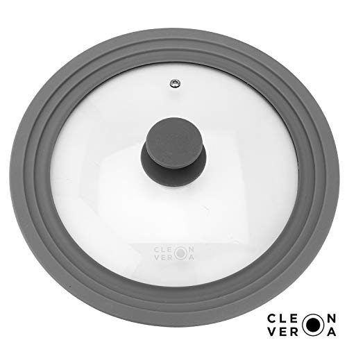 Cleverona Clever Lid - Universal Pan Lid - Large fits 9.5/10/11 inch pans - Dark Grey - Thumbnail 7
