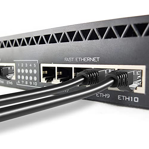 Mr. Tronic 50m Cat 6 Ethernet External Waterproof Cable Cat 6 High Speed LAN Network Cable for Fast Internet 1Gbps - AWG24 Bulk Without RJ45 Connectors, UTP CCA (50 Meters, Black)