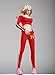 1/6 Female Sportswear Suit for Large Medium Bust Phicen Hottoy Female Body (Red)