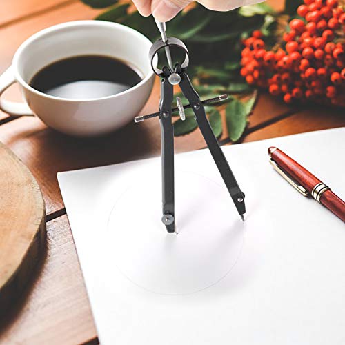 Professional Precision Compass Set, Metal Spring Bow Compass with Protractor, Lock, Pencil Leads & Screw Replacements, for Geometry, Math, Drafting, Drawing & Measuring, School & Office Supplies - Thumbnail 3