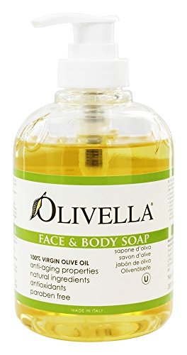 Olivella Virgin Olive Oil Face and Body Liquid Soap 10.14 oz (Pack of 2)